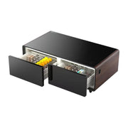 Akıllı Sehpa Buzdolabı | Bluetooth Ses · Kablosuz Şarj · RGB – Ahşap