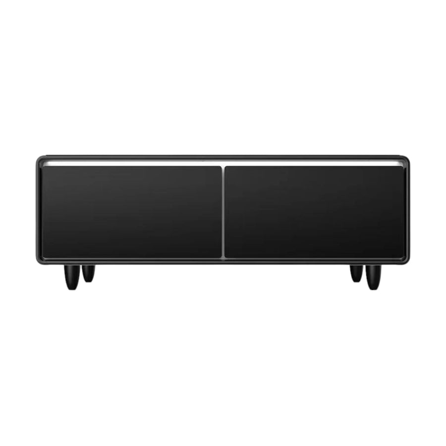 Akıllı Sehpa Buzdolabı | Bluetooth Ses · Kablosuz Şarj · RGB – Ahşap