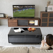 Akıllı Sehpa Buzdolabı | Bluetooth Ses · Kablosuz Şarj · RGB – Ahşap