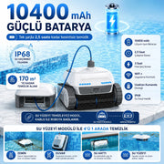 Havuz Temizleme Robotu · Kablosuz Akülü · 4 Alan