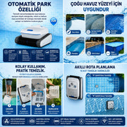 Havuz Temizleme Robotu · Kablosuz Akülü · 4 Alan