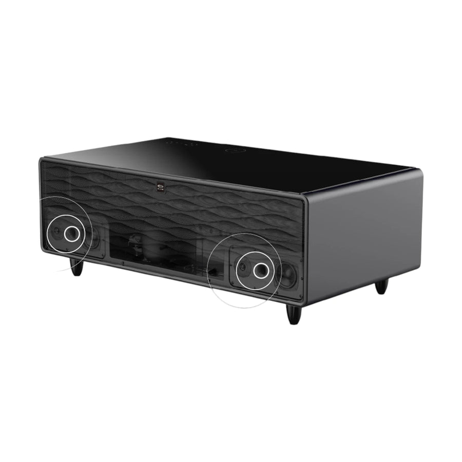 Akıllı Sehpa Buzdolabı | Bluetooth Ses · Kablosuz Şarj · PRO-Siyah