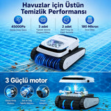 TBPC20 Kablosuz Akülü Havuz Temizleme Robotu (Zemin, Duvar, Su Hattı)